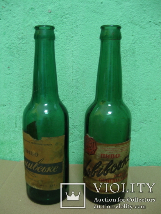 Пляшки з-під  пива ( 2 шт.) ( 58-59 роки ), фото №2