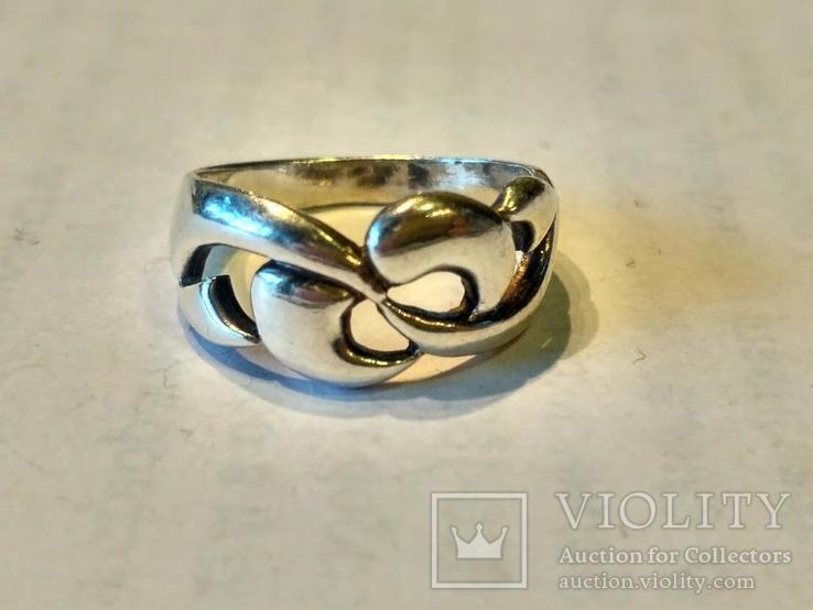 Гарнитур 5 кольцо и серьги серебро, фото №4