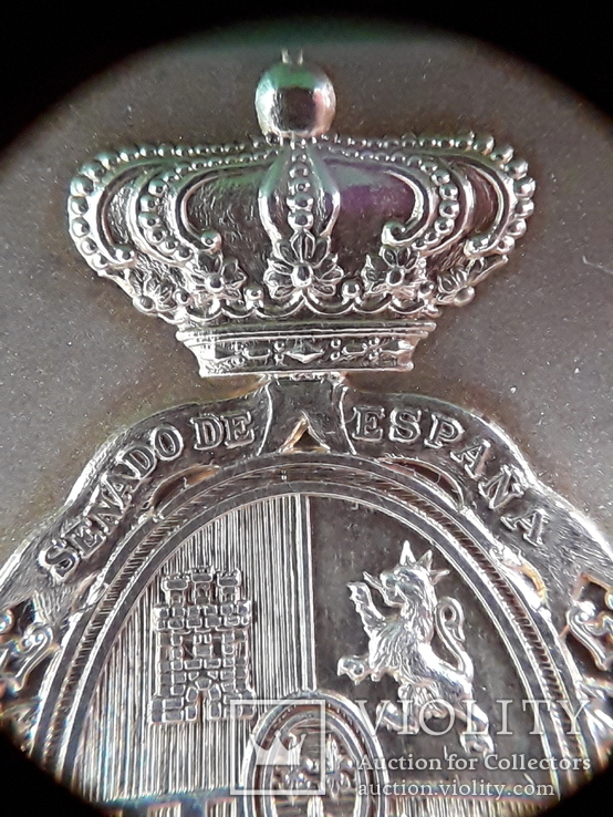 Медаль, золото " Сенат Испании"  подарена генсеку СССР  Черненку К.У, фото №6