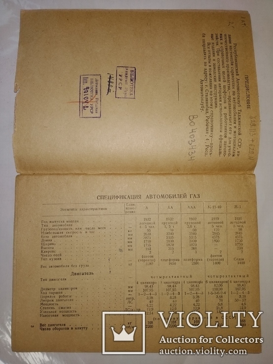 1939 Спецификации авто производствта СССР. Авто мото клуб. Газ  ,ЗиС  и др, фото №11