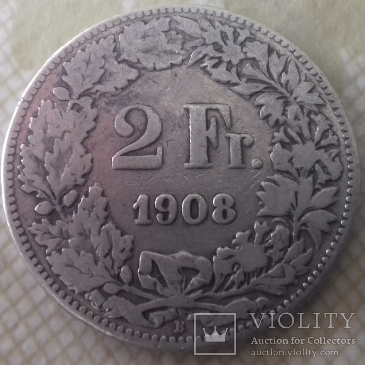 2 франка 1908 року, фото №2