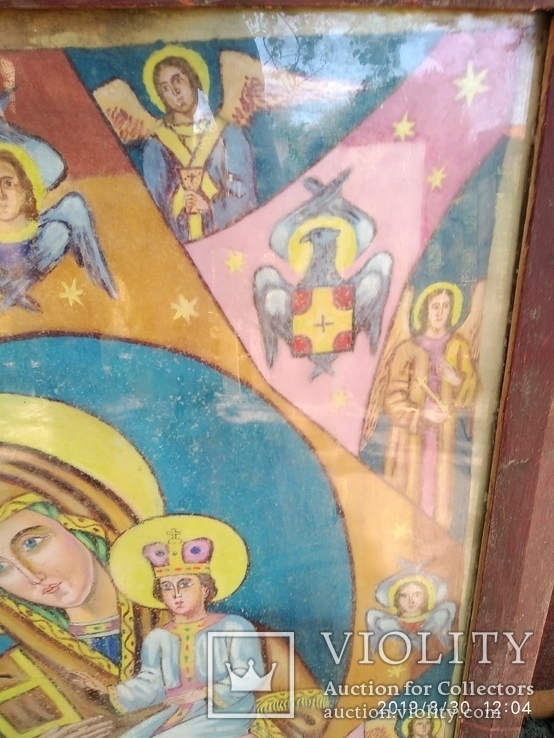 Икона на холсте Образ пресвятой Богородицы неопалимый купины, 90 на 65см, фото №5
