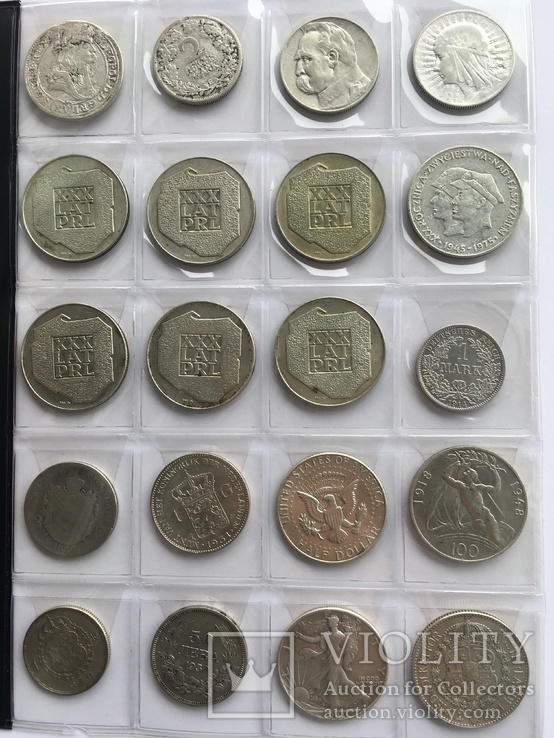 Колекція срібних монет 20 штук (№2), фото №2