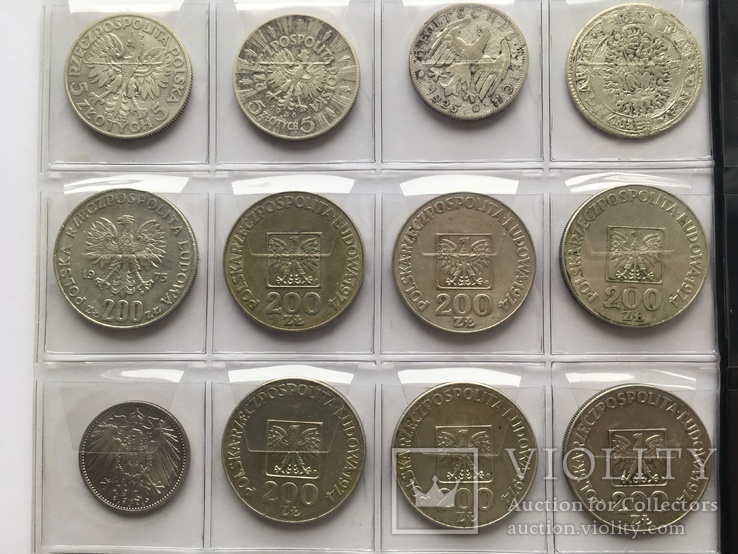 Колекція срібних монет 20 штук (№2), фото №6