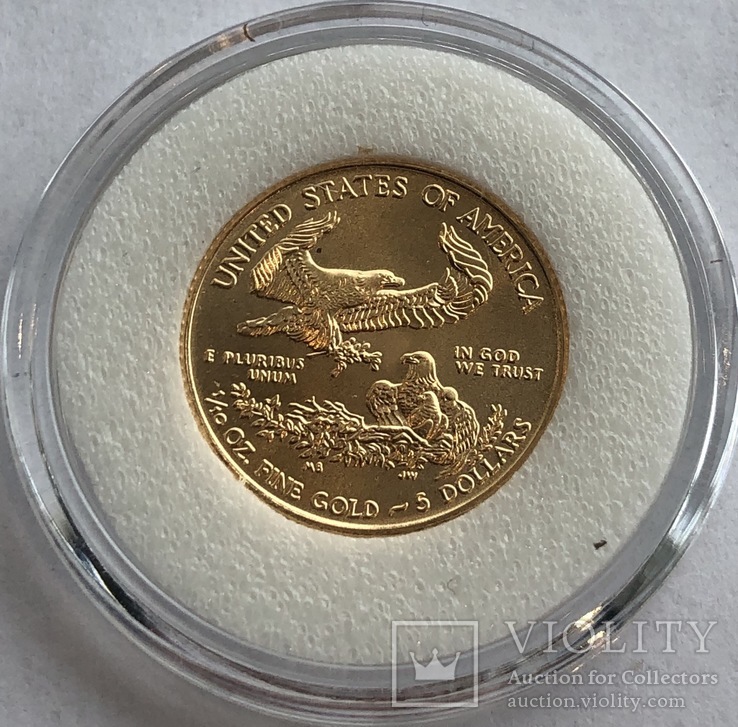 5 $ 2013 год США золото 3,39 грамм 917’, фото №3