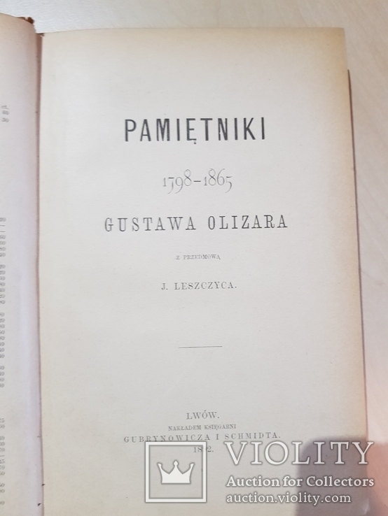 МЕМУАРЫ 1892 ГОД. PAMIETNIKI GUSTAWA OLIZARA, фото №5