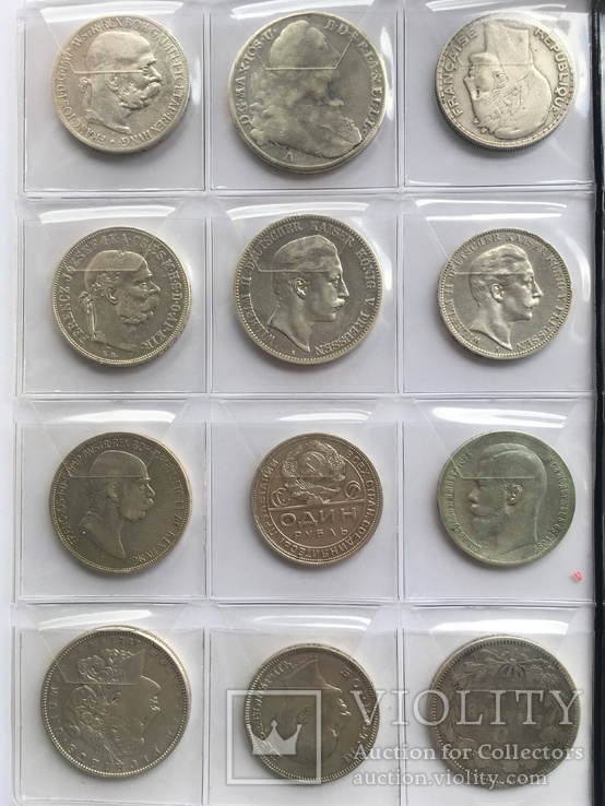 Колекція срібних монет 12 штук, фото №3