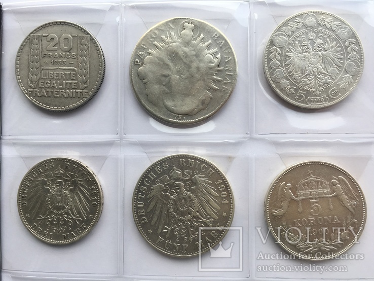 Колекція срібних монет 12 штук, фото №4