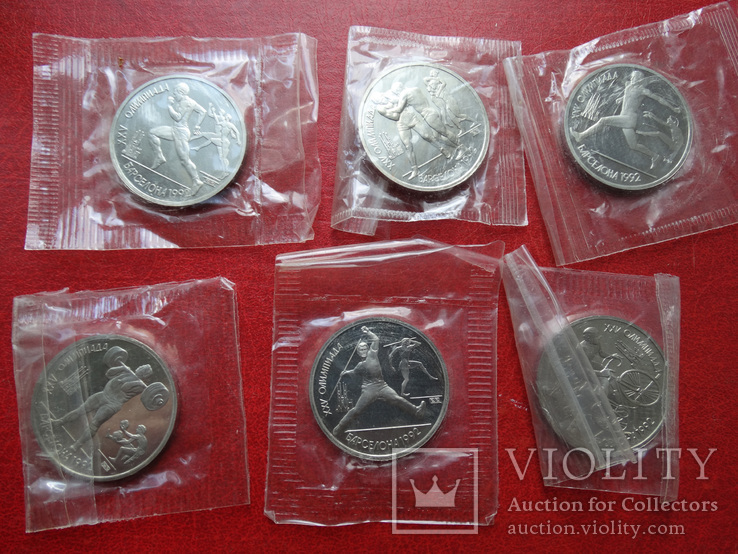 Олимпиада Барселона 1992 г. набор монет (PROOF, запайка)