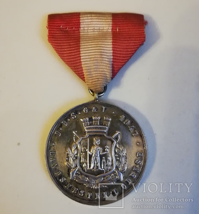 Школьная медаль, Дания, 1947, фото №2