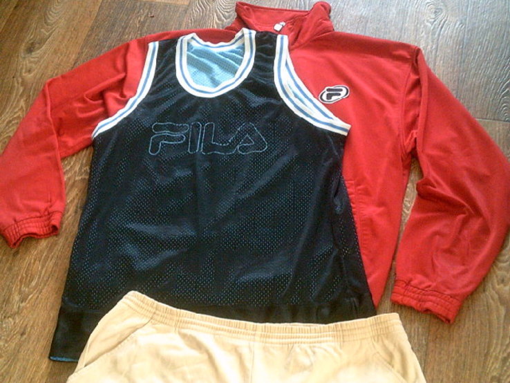 Fila (комплект)- фирменные  шорты + майка + кофта, фото №2