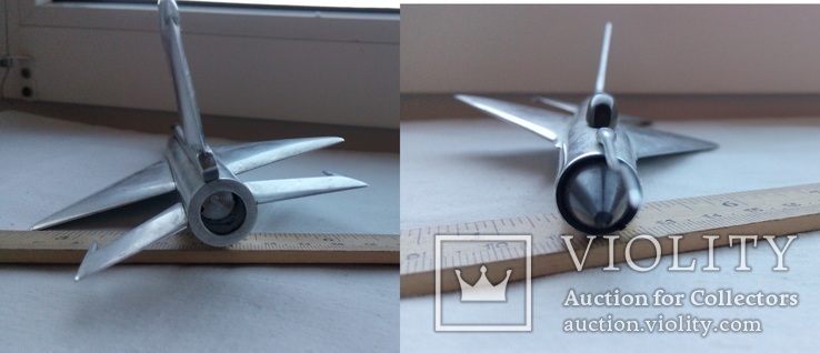 Самодельная модель боевого реактивного самолета металл + пластик (2147), фото №8