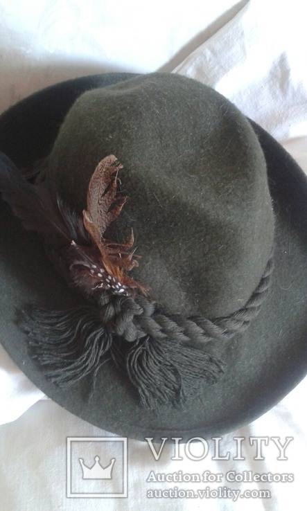 Охотничья шляпа с пером Винтаж