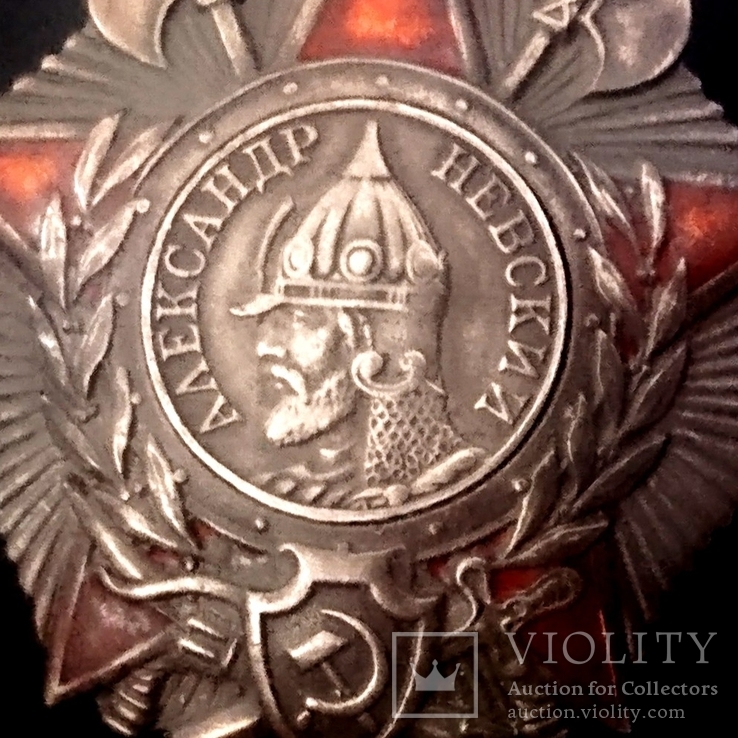 Орден Александра Невского, копия (серебро), фото №11