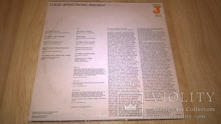 Louis Armstrong (Attention!) 1970. (LP). 12. Vinyl. Пластинка. Germany., фото №3