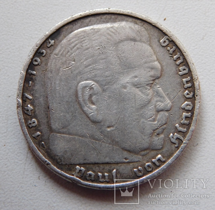 5 рейхсмарок 1939 (берлинский монетный двор ), фото №2