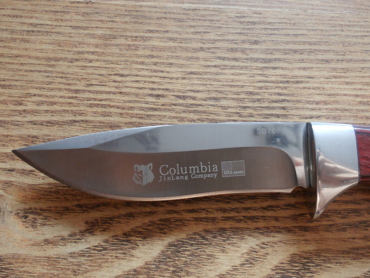 НОЖ ОХОТНИЧИЙ COLUMBIA SB70 (рукоять-дерево) тканевые ножны, photo number 4