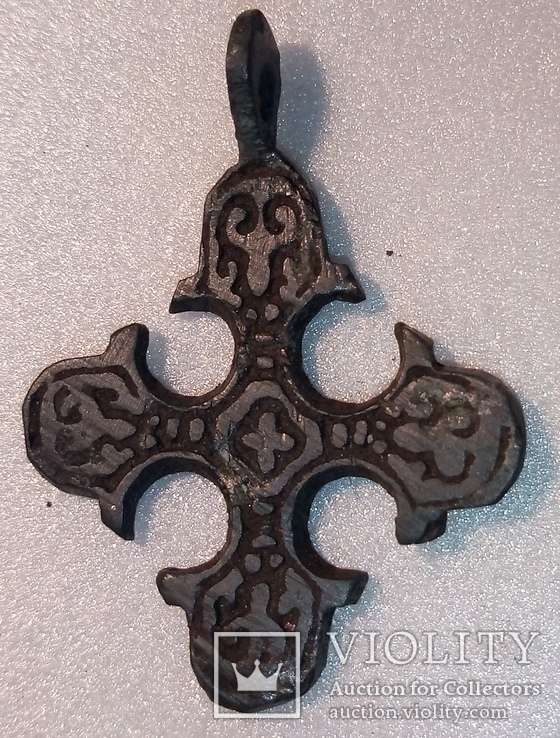 Крестик в оловянистой бронзе КР, фото №2