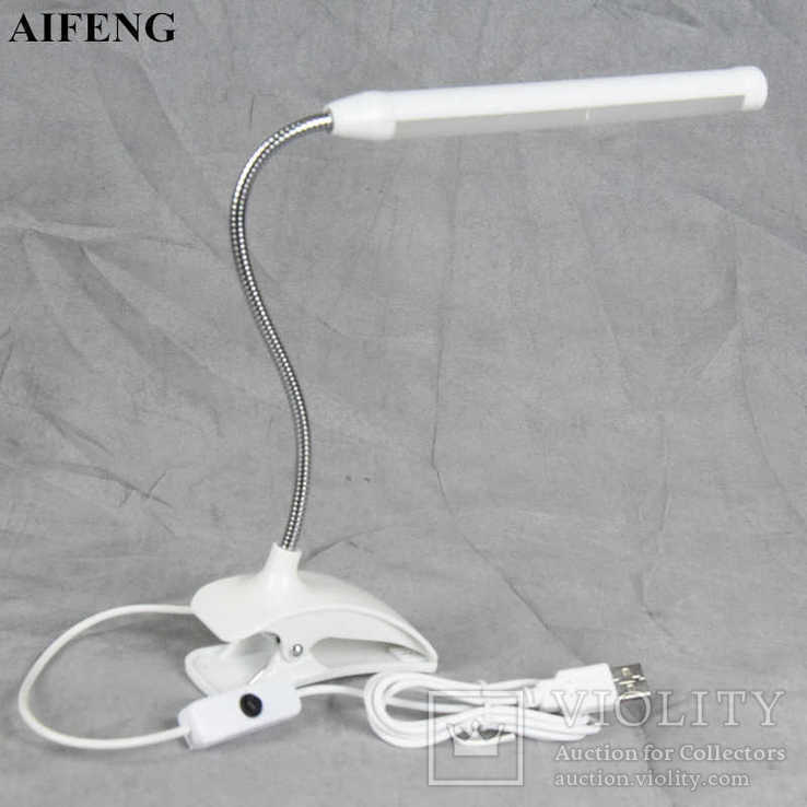 Настольная USB Лампа USB LED с зажимом А-013, фото №3