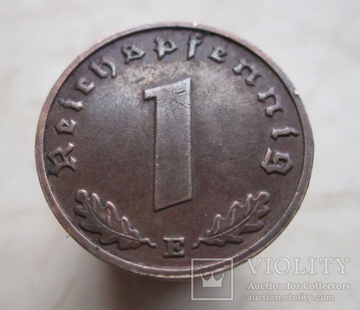  1 пфенинг 1938 (E) г., фото №2