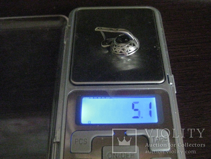 Серьга, серебро 1 шт., 925 проба, 5,1 грамм, фото №6