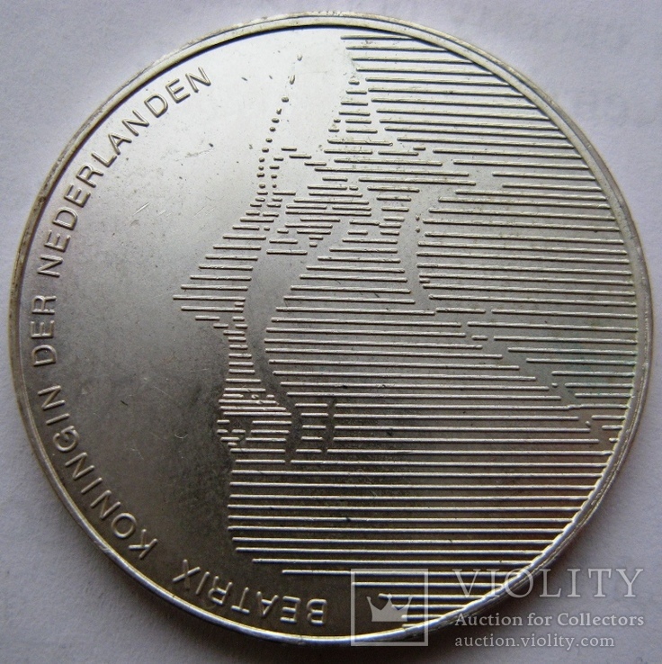 Нидерланды, 50 серебряных гульденов "Принц Виллем I Оранский" 1984 г., фото №3