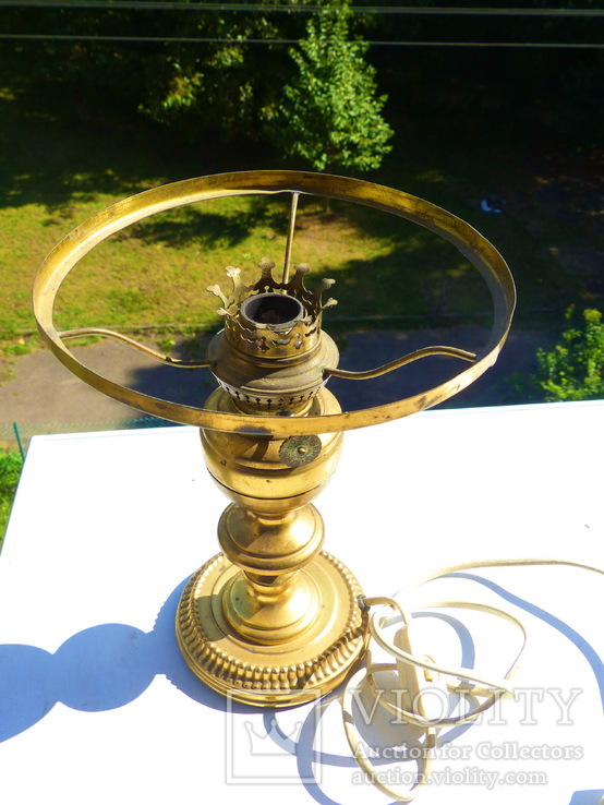 Лампа настольная латунь   Kosmos Brenner. возожно Керосиновая переделана, фото №8