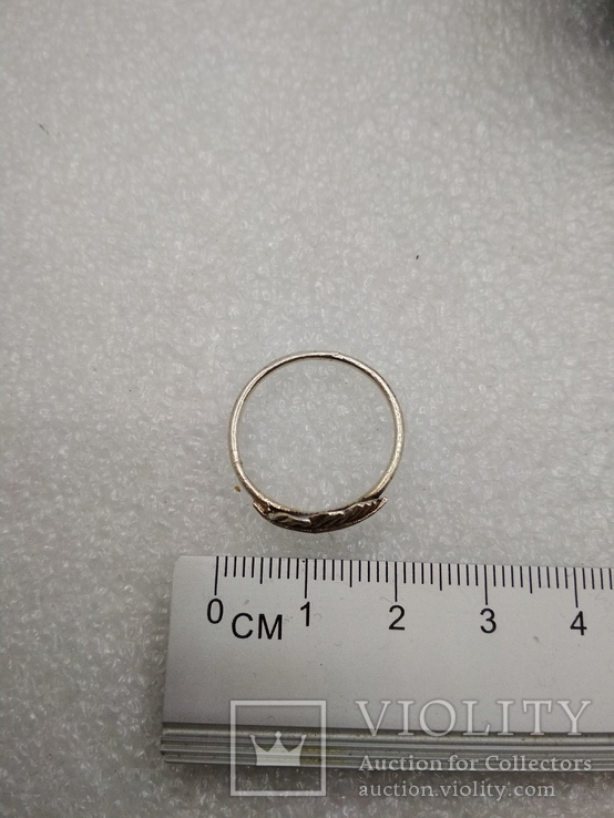 Кольцо серебро 925 листик, фото №3