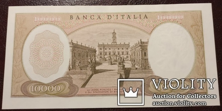 Италия 10000 лир 1973 unc, фото №3