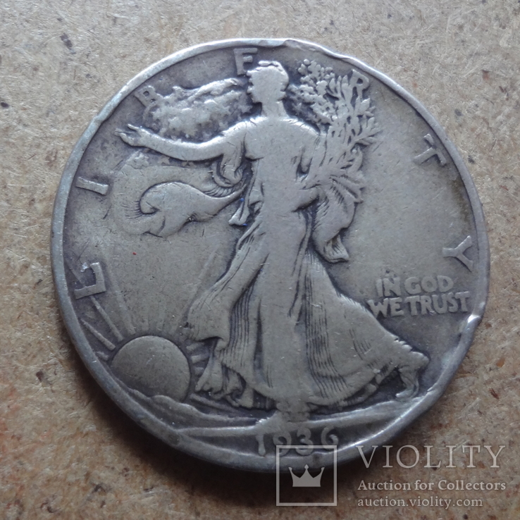 50 центов 1936  США  серебро  (Ж.4.14)~, фото №2