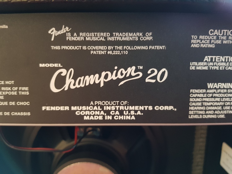 Комбо усилитель для электрогитары "Fender Champion 20", фото №5
