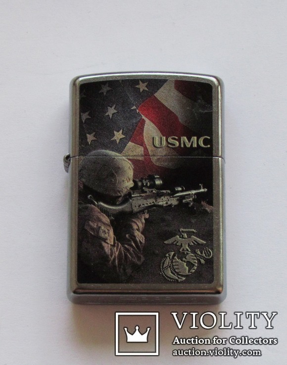 Zippo, United States Sniper with Flag, винтаж, оригинал, США, фото №2