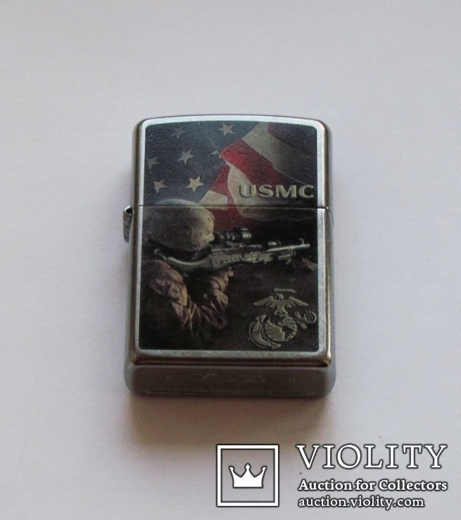 Zippo, United States Sniper with Flag, винтаж, оригинал, США, фото №5