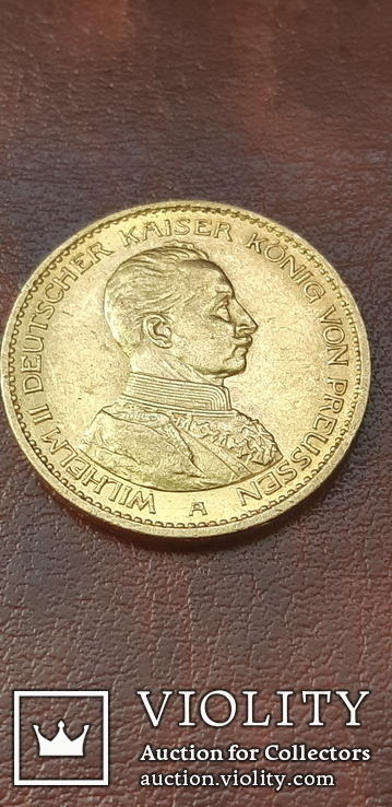 Золото 20 марок 1914 г. Пруссия, фото №4