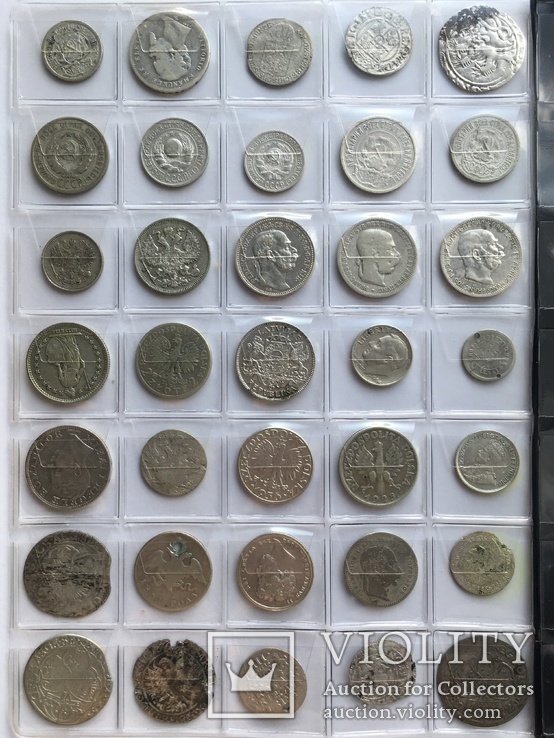 Колекція срібних монет 35 штук, фото №5