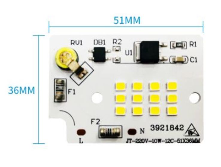 Светодиод LED матрица SMD2835 прожектор лампа 10W Smart IC 220v 10вт
