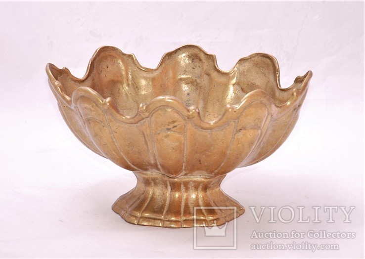 Старинная бронзовая ваза для фруктов  Франция 4 кг, фото №3
