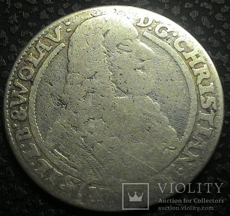 Силезия 15 крейцеров 1664 год серебро