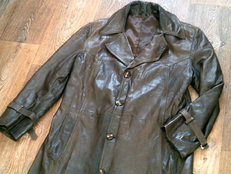 Divina(Leather boutique) - стильный кожаный плащ, фото №3