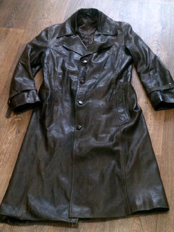 Divina(Leather boutique) - стильный кожаный плащ, фото №9