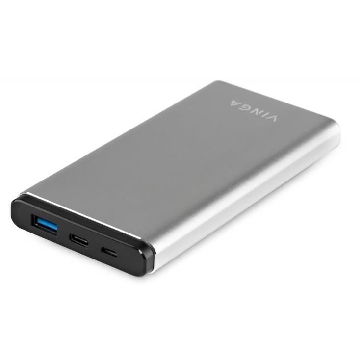 Батарея универсальная Vinga 10000 mAh QC3.0 PD aluminium silver (BTPB1010QCALS), фото №4