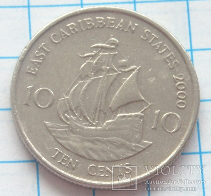 10 центов, Восточные Карибы, 2000г.