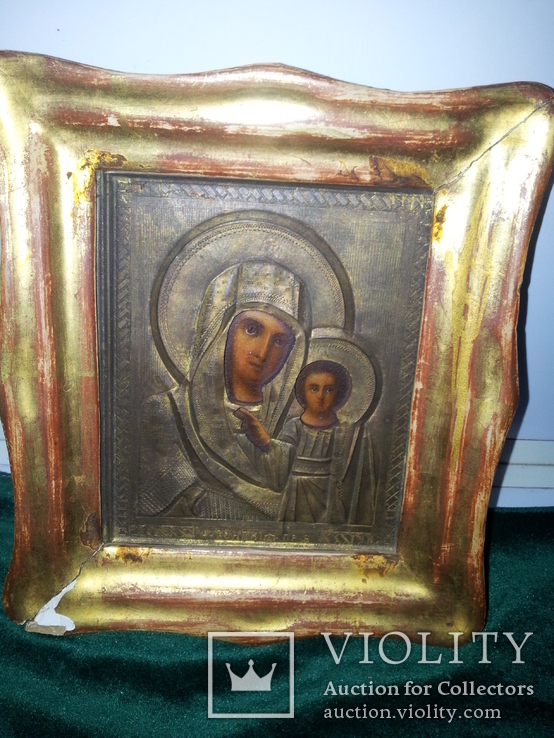 Икона Богородица 16.5см на 18.5см, фото №3