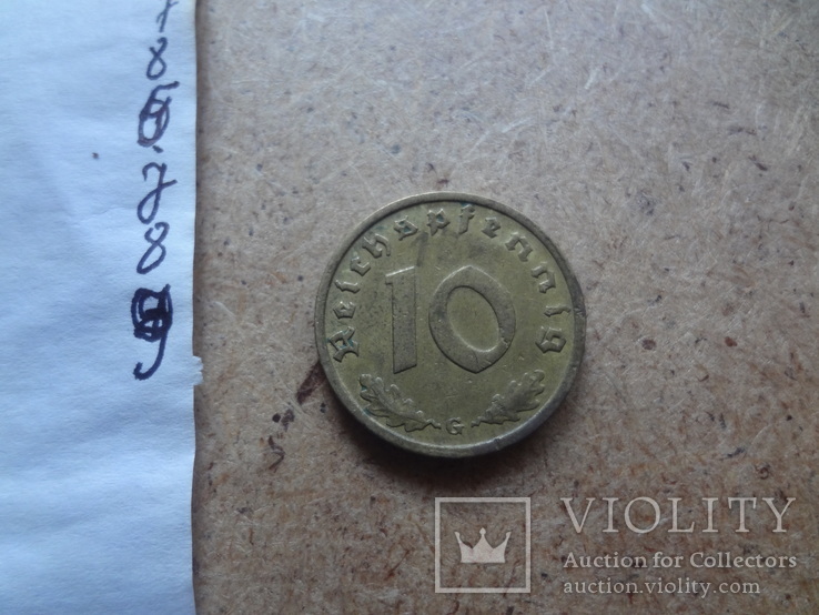 10 пфеннигов  1939 G Германия   (J.8.9)~, фото №4