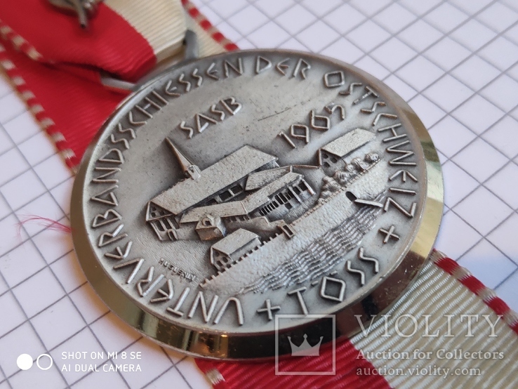 Медаль стрельба Швейцария Kranz-auszeichnung 1965, фото №3