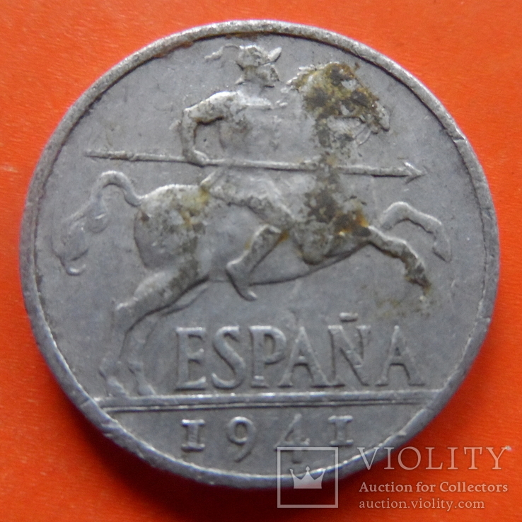 10 центов 1941  Испания    (Т.14.13)~, фото №2