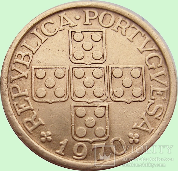 102.Португалия 20 сентаво, 1970 год, фото №2