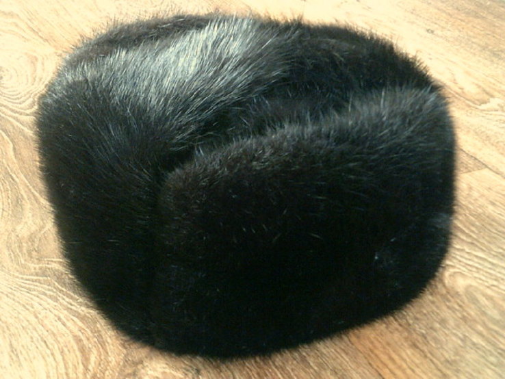 Черная зимняя шапка разм.56, фото №5