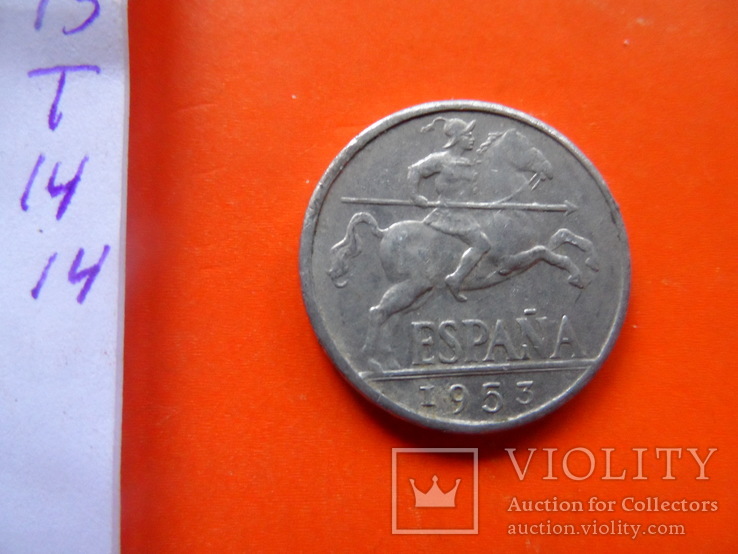 10  центов  1953  Испания  (Т.14.14)~, фото №4