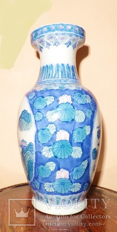 Большая ваза - Китайский фарфор 41см роспись, фото №3